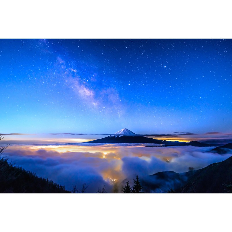 TAKASHI Mt. Fuji Postcard "Night Scene/Starry Sky 5-Piece Set"