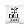 Duck Call Grandpa Throw Pillow