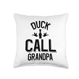 Duck Call Grandpa Throw Pillow