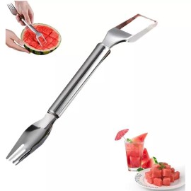Unbranded 2PCS Stainless Steel Watermelon Fruit Cutter Slicer + Baller Scoop Carving Knife