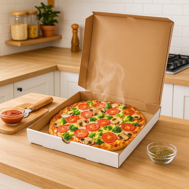 ZENFUN 40 Pack Pizza Box 10"×10", White Pizza Box, Grease-Resistant
