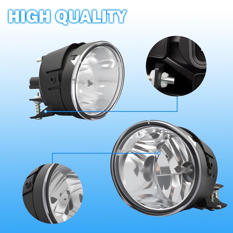 Fog Lights Compatible With 2004-2015 Nissan Titan/2005-2007 Armada Fog Lamps