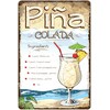 DODINO 20 x 30 cm Retro Tin Signs Pina Colada