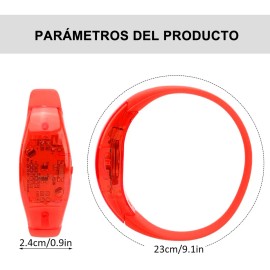 Pulsera Audio Ritmica Fiesta Neón Led Concierto 10 Pzas