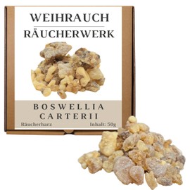 JEEBUTY Boswellia Carterii Incense 50 g, Aden First Choice Olibanum, 1st Choice, Pure and High Quality, 100% Natural Incense Resin from Somalia