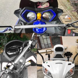 EOHMAK Motorcycle Balance Bar Motorcycle Handlebars Aluminum Alloy Motorcycle Cross Bar with Handlebar 22mm in Diameter Adjustable Strength Levers Balance Handlebar Crossbar (Silver)