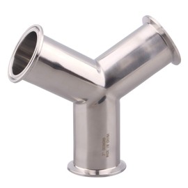 DERNORD Tri Clamp Wye Clamp End True Y Type Cross Tee Tube Stainless Steel 304 Three Way Elbow 2 Inch Pipe OD