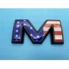 Auto Rear Color USA Flag Emblem Overlay 2019-2024 GMC Sierra