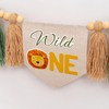 Wild One High Chair Banner - Lion Highchair Banner, Safari
