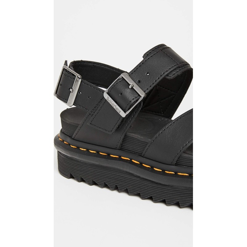 Dr. Martens womens Ankle-Strap Sandal, Black Hydro, 9 US