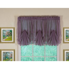 Today's Curtain Emelia Original Voile Fan Insert, Amethyst, 30" W x 40" L