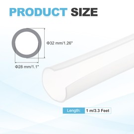 MECCANIXITY - Tubo de silicona para cable de 1 m, organizador de cables de silicona transparente de 28 mm