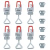 Pack of 6 Small Rubber Toggle Clasps, Small 4001 Adjustable