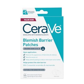 CeraVe Hydrocolloid Blemish Patches, Oil Absorbing Spot Control with Ceramides and Niacinamide, Allergy-Tested & Suitable For Sensitive Skin, Ultra-Thin & Blends Into All Skin Tones, 44ct