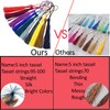 Makhry 100pcs 13cm/5 Inch Silky Floss Bookmark Tassels with 2-Inch