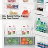 LISHINE 4 Pack Deep Freezer Organizer Bins Stackable Wire Basket