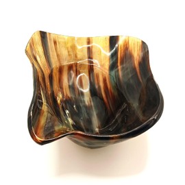 AYZCORP Handmade Vikings Horn Bowl Buffalo Horn Bowl for Salad | Horn Bowl for desk accessory Big Horn Bowl for holding keys, cuff links and coins