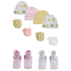 UD_Baby Girls Caps, Booties And Mittens (pack Of 10) Nc_0382