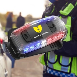 Electronic Security Device Night Guardian L (Includes Mount) - Warning Light + Flashlight + Waterproof - Supplied to Police & Fire Departments Traffic Police