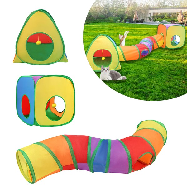 Cat Tunnel and cat Ball Pit, cat Toys for Indoor