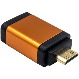 Duttek HDMI to Mini HDMI Adapter, Mini HDMI to HDMI Adapter, Mini HDMI Male to HDMI Female Adapter 4kx2k@60HZ Ultra HD UHD 1080p Full HD Video Adaptor for Raspberry Pi,Camcorder,etc (Orange)