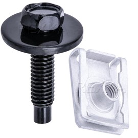 Rexka 15 Sets M6-1.0 Metric Extruded U-Type Nuts Body Bolts Chrysler 6105242AA for Dodge Jeep Ram GM Ford - Fender Liner Bumper Radiator Support Splash Shield Battery Tray Body- Multipurpose