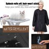 Dog Grooming Smock Long Sleeves Water-Repellent Hair-Proof (Black, M)