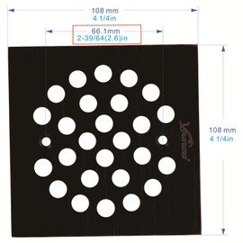 VOURUNA Square 4-1/4-inch Screw-in Shower Floor Drain Grate Strainer (oil rubbed bronze)（isn't black）