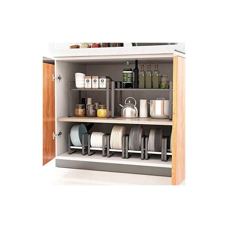 Kitchen Cabinet Storage Shelves Plates Dishes Chopping Board Storage Rack