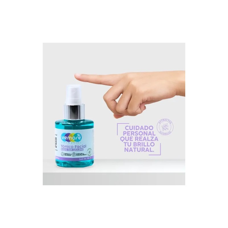 Tónico Facial De Rosas Y Azuleno Vemare Piel Sensible 100