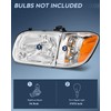 Nilight Headlight Assembly for 2005 2006 Toyota Tundra 4 Door