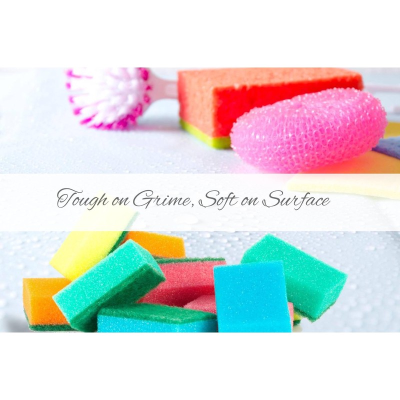 HOMESmith - Colourful Sponge Scourers - Dual Sided Dish Washing