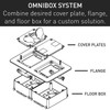 Legrand Wiremold 837PCC-BLK OmniBox/Modulink Triple Gang Rectangular Plastic Carpet Flange,