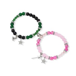 WADY 2pcs Witch Friendship Matching Bracelets, Wicked Hat Magic Wand Bracelets Stuff Exquisite Friendship Matching Bracelets Jewelry for Friends Birthdays Christmas New Year Party Favors