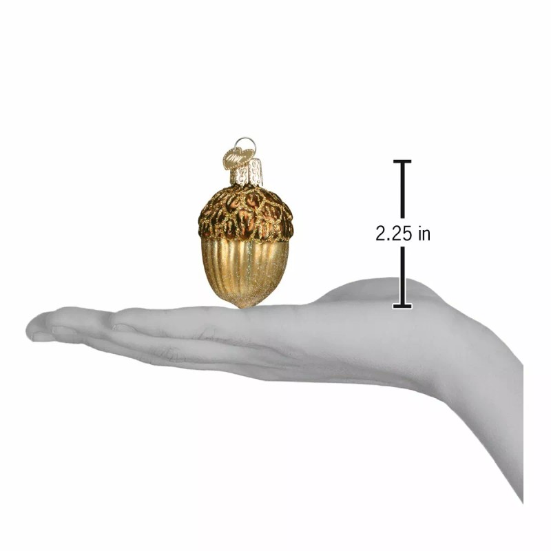 Old World Christmas Acorn Blown Glass Christmas Ornament by Old