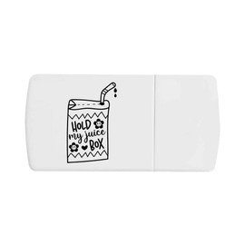 'Hold My Juice Box Funny Quotes ' Pill Box with Tablet Splitter (PI00032747)
