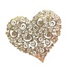 RELIGHT Heart Arabesque Pattern Sticker Sticker Metal Orgonite Decor Material