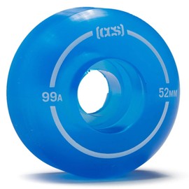 [CCS] Clear Skateboard Wheels | Professional Grade | Polyurethane | 99A Durometer | Size 52mm | Set of 4 (Blue)