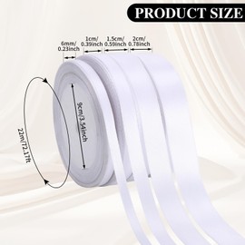 8 Stück Satinband Schwarz Weiss, 176m Geschenkband,6/10/15/20 mm Schleifenband,Geschenk Band Hochzeit Stoff,Stoffband für Hochzeit, Geschenkverpackung,Geburtstag Geschenke,Valentinstag