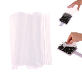 NentMent 50 Pack Disposable Comb Cleaner Hair Removal Cleaning Net Mesh Hair Brush Protection Nets Brush Cleaning Bristle Protective Sheet Airbag Pet Comb Brush Cleaning Pad for Removing Hair Dust