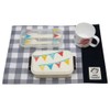 Placemat, Gray, Checkered Placemat, Kindergarten, Kindergarten, Preparation, School Entrance, Lunch