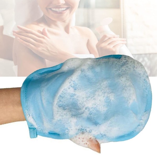 Body Towel for Bath, Bath Towel, With Finger Holes, Exfoliating, Bath Gloves, Soft Rubbing, Sponge Material, Bath Products, Shower Gloves, Body Gloves, Pore Cleaning, Exfoliating, Bath Goods, For