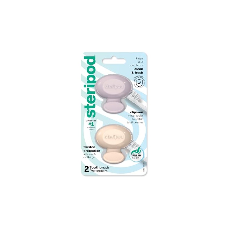 Steripod - Protector de cepillo de dientes con clip, color