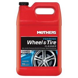 Mothers Foaming Wheel & Tire Cleaner, 1 gal. – Foaming Action Lifts Brake Dust & Grime, Safe for Factory-Coated Wheels, Restores, Cleans, Finishes Fast, Spot-Free Rinse (05902)