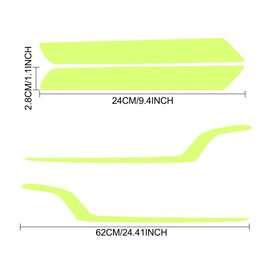 TOMALL 2 Pair Headlight Fog Light Vinyl Films Smoke Tint Compatible with Honda 10th Gen Accord 2018-2023 Light Transmission Tint Wrap Exterior Self-Adhesive Sticker Decorations Trim (F Green)