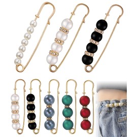 Pack of 8 women's brooch pin sweater scarf clips, women's brooch pins, sweater scarf clips, faux crystal and pearl brooches, suitable for wedding bouquet brooch, banquet dress brooch