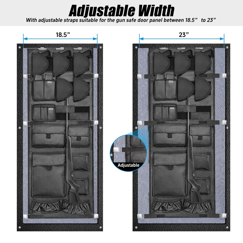 INKUITEN Gun Safe Door Organizer,Gun Safe Door Panel Organizer, Gun