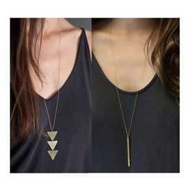 14k Gold Plated Layered Necklace for Women Trendy Multilayer Adjustable Layering Circle Bar Pendant Chain Necklace Dainty Gold Necklace Stack Fashion Jewelry Set Gifts for Women