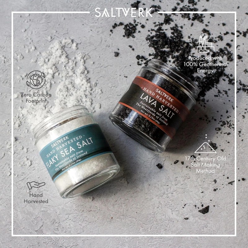 Saltverk Salt Gift Set- Includes 2 Jars - Flaky and