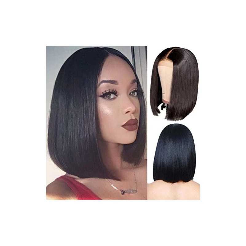 Peluca de Cabello Bob Bob, Peluca sin Gluio de Alta